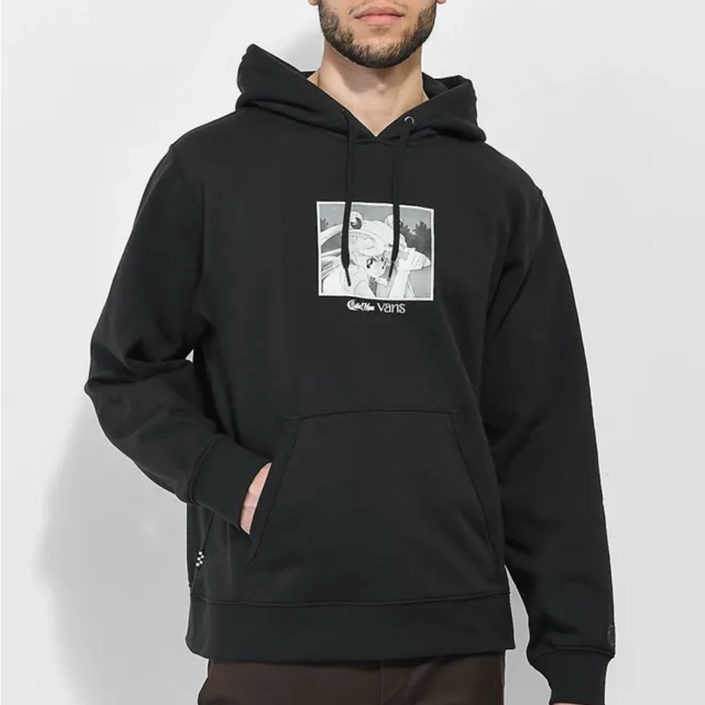 Sailor Moon x Vans Lizzie Black Hoodie Size Men's Small Rare